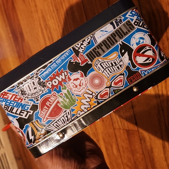 Superman/Batman comic lunch tin in great condition - Picture 5 of 6